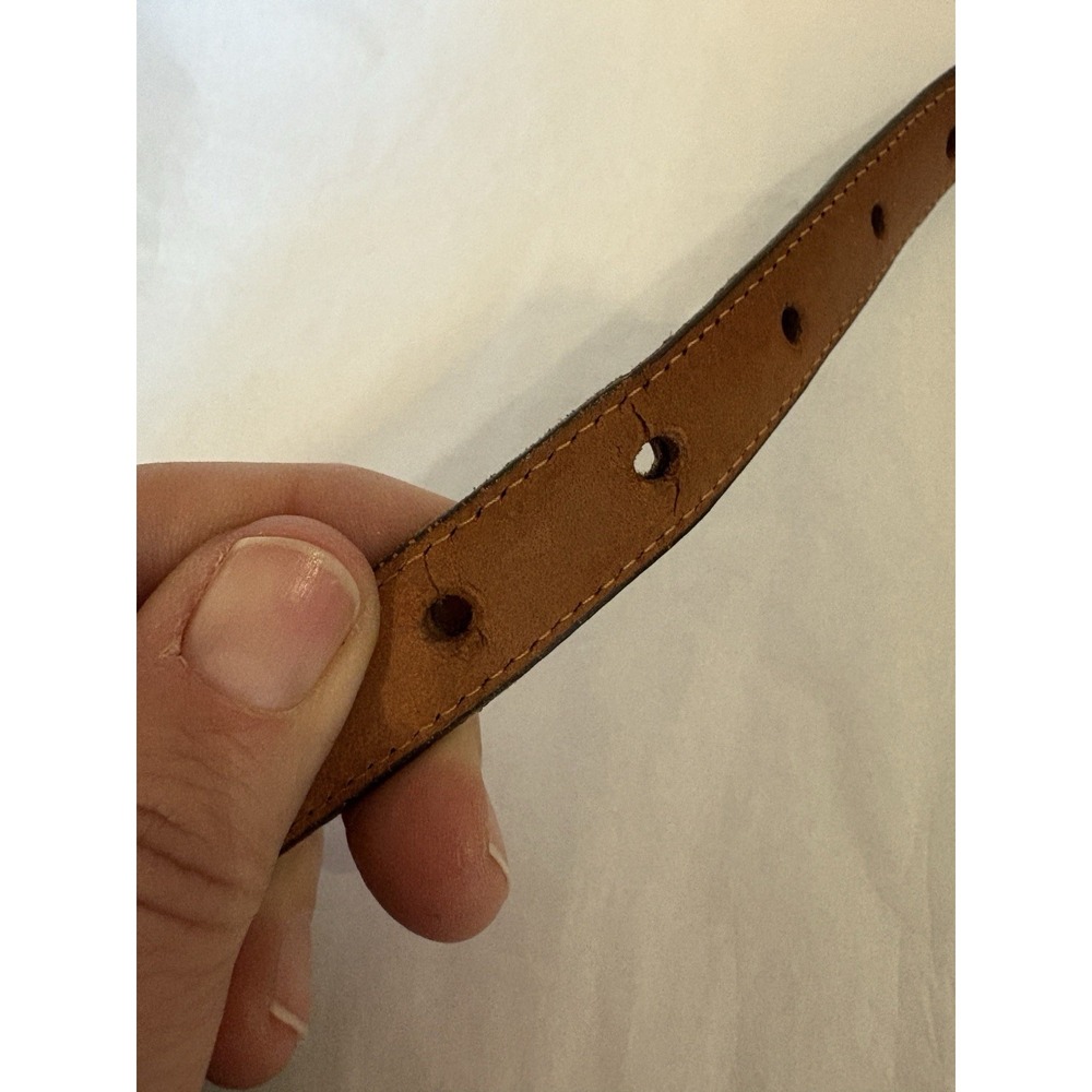 Vintage Coach Belt Womens M Brown Full Grain Leather Brass Buckle Retro 29"-33" - Picture 8 of 9